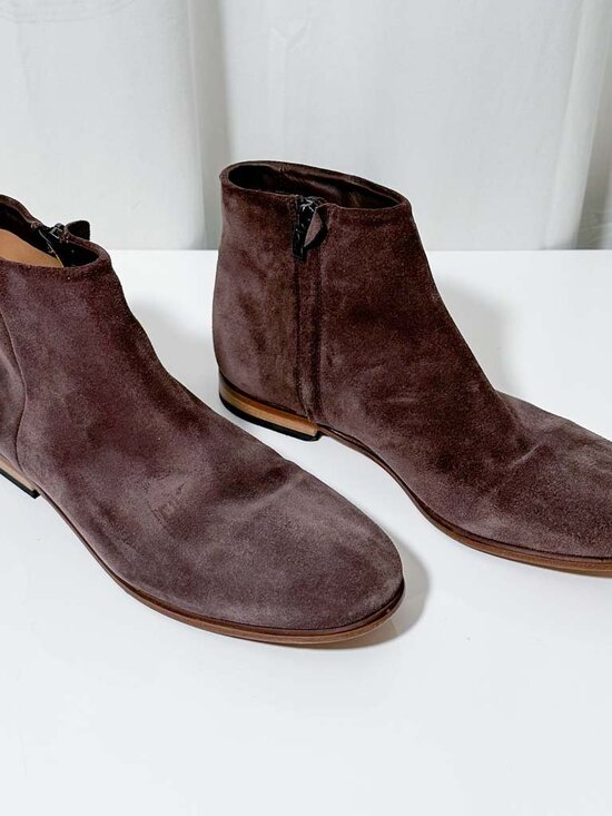 Clarks Brown Suede Zipper Ankle Boots, Men\'s 10M